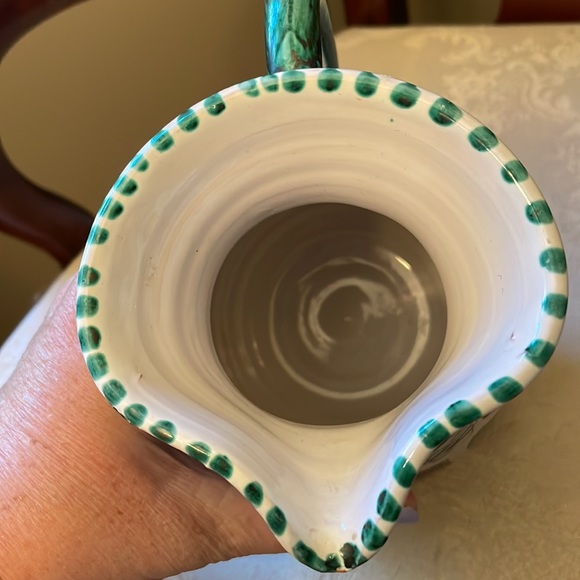 Hand thrown, hand painted Via Porta Pinciana - GB Italian pottery pitcher in EUC - Picture 8 of 13